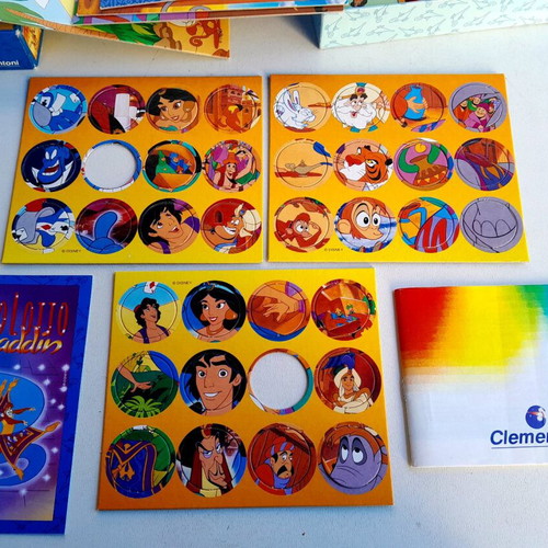 Domino Lotto Disney Aladdin 1992 Clementoni new