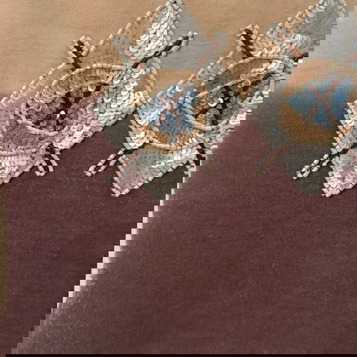 Morgan tie dye top with pailettes and beads S