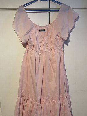 Ralph Lauren midi dress pink coral cotton like new, medium-large
