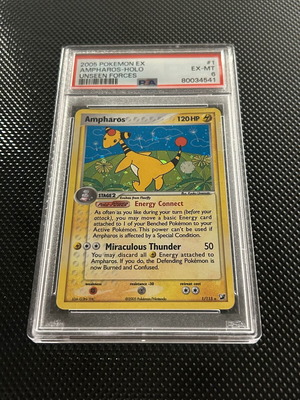 Ampharos EX Unseen Forces PSA 6 graded Pokemon card