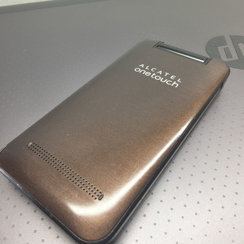 Alcatel mobile phone, brown