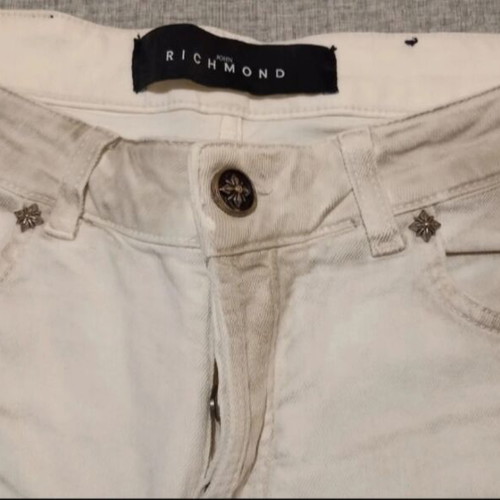 John Richmond Jeans RMA20171JE slim fit like new, white