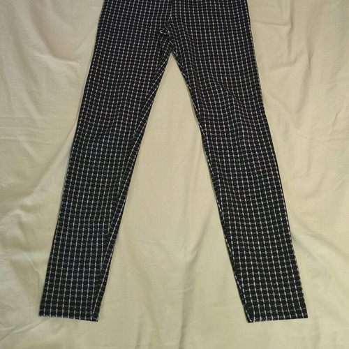 Shein girls' leggings 10 years with black and white check pattern, like new