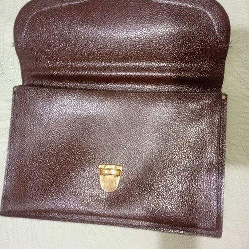 Vintage leather briefcase brown used