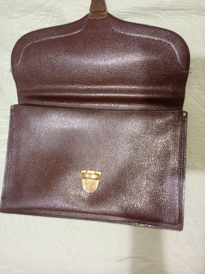 Vintage leather briefcase brown used