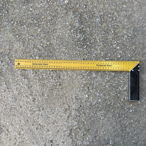 Carpenter's Square 50 cm made of tempered steel new