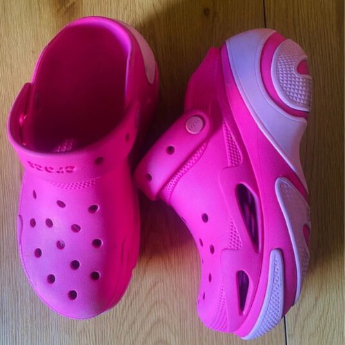 Crocs pink size 41 like new, double deck