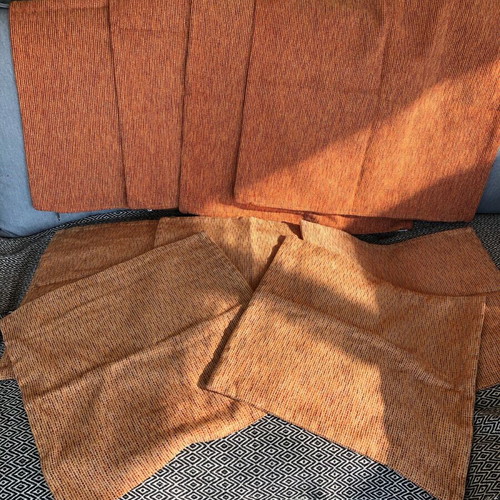 Pillowcases like new, set of 5 small 44x44 and 4 large 60x60 orange/beige