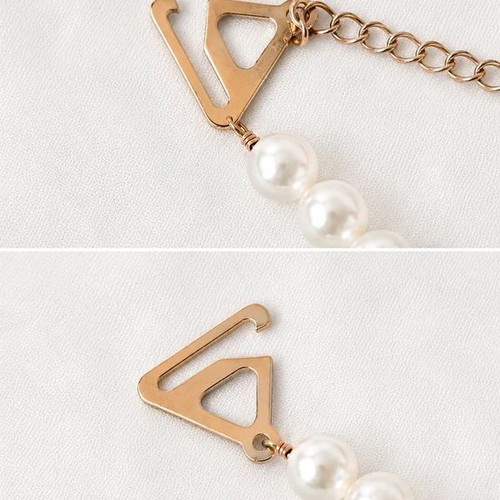 Decorative bra straps set with pearls and black rhinestones, new