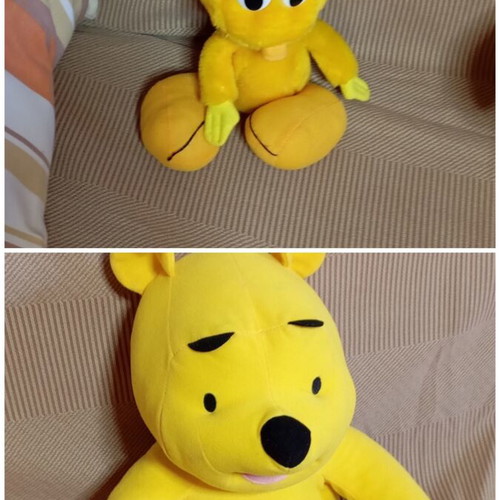 Winnie and Tweety plush toys from 1995, like new
