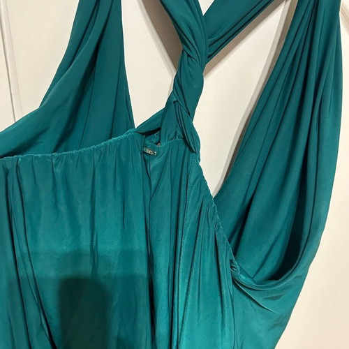 BSB green blouse like new with open crisscross back