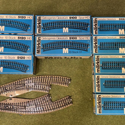 Marklin HO Model Trains used, vintage, complete with accessories