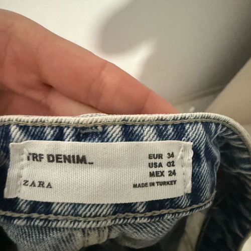 Zara patchwork jeans used, blue, size XS