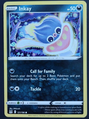 Inkay (LOR 121) Pokémon card near mint, Lost Origin set