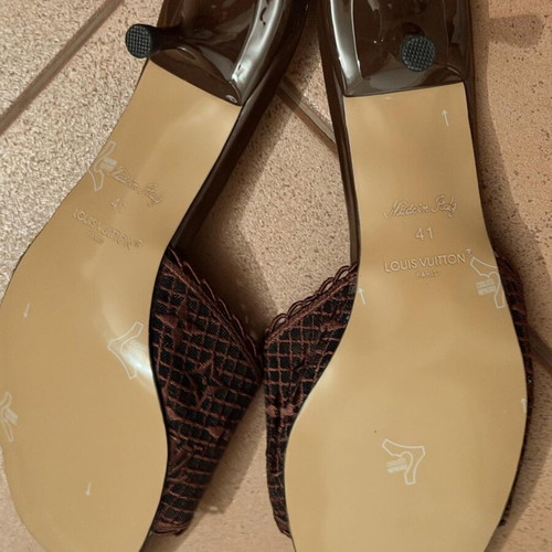 Louis Vuitton mules with low heel, new, brown, size 41