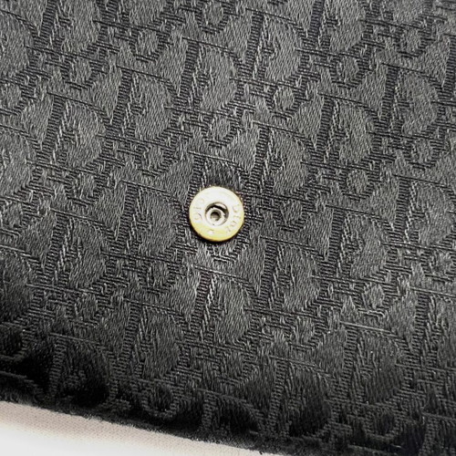 Dior black trotter canvas wallet used with dustbag