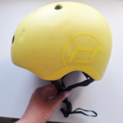 Scoot & Ride children's helmet S-M used, lemon color, adjustable size