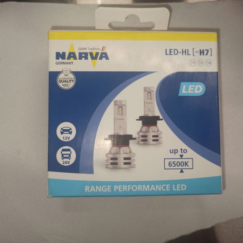 Narva Range Performance H7 LED Car Bulbs 6500K Cool White 12-24V 24W 2pcs new