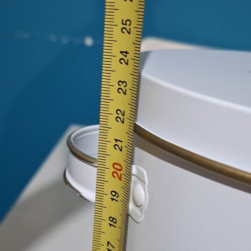Metal Laundry Detergent Storage Box with Gold Details