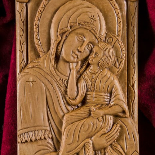 Panagia Kecharitomeni Icon made of Wax, Mastic and Incense