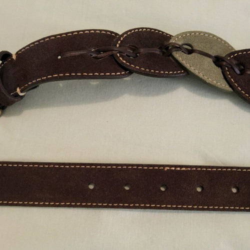 Marks & Spencer women's belt size M new, real leather and suede multicolor