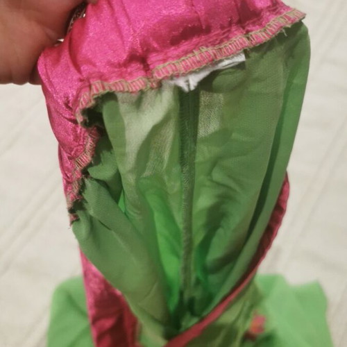 Pajama pants used, size M, pink and green, see-through