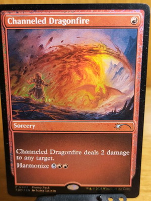 Channeled Dragonfire Magic the Gathering промо карта фойл нова