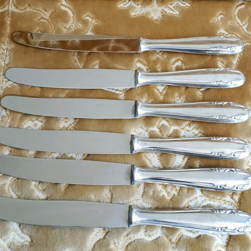 Vintage rostfrei knives set of 6 unused from 1960s