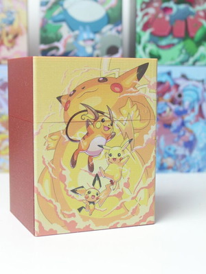Pokemon Card Deck Box 3D Printed Picachu Evolution Themed New