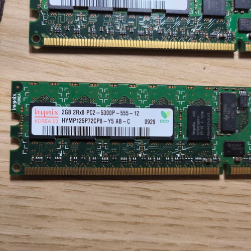 Hynix Server RAM 2GB DDR2 ECC Registered DIMM used, pack of 2