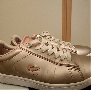 Lacoste παπούτσια 39 νούμερο ροζ χρυσο