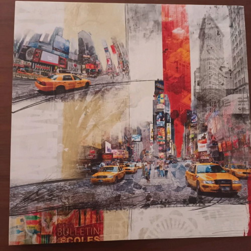 Canvas print New York collage style like new