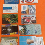 Collectible phone cards set of 14 used, 1997 advertising