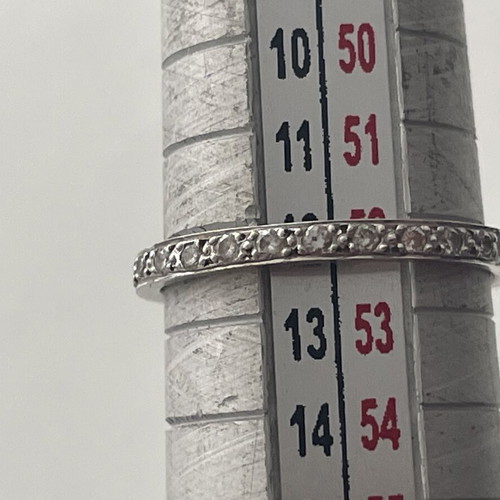Marathianakis White Gold Ring 18K with 11 Genuine Diamonds 0.11ct Like New