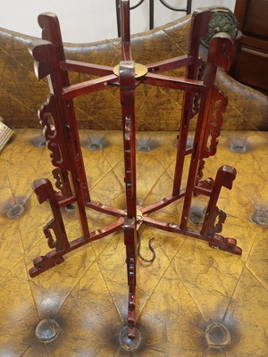 Vintage Chinese folding frame from authentic dark hardwood