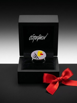 Chroma Vision adjustable ring hand-painted stainless steel