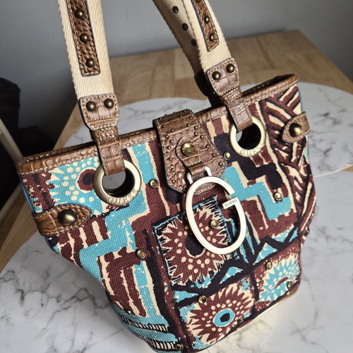Guess Africa Collection vintage shoulder bag like new, Y2K boho chic