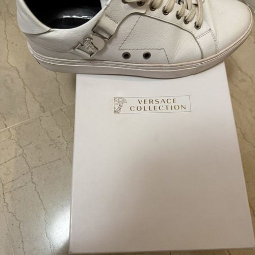 Versace men's casual shoes used, size 43, white