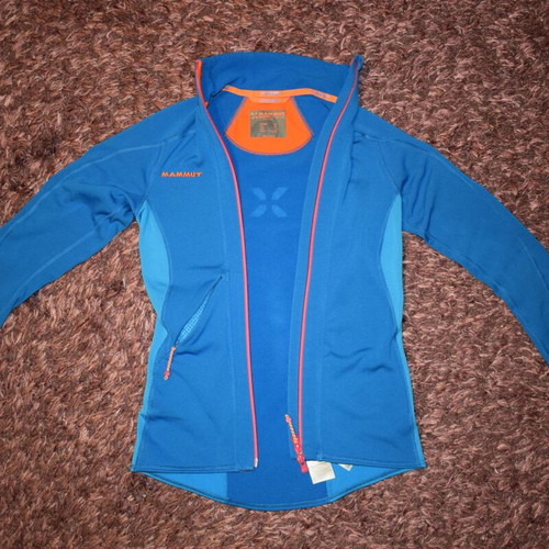 Mammut Eiger Extreme Hoody fleece women size XS used, blue and orange