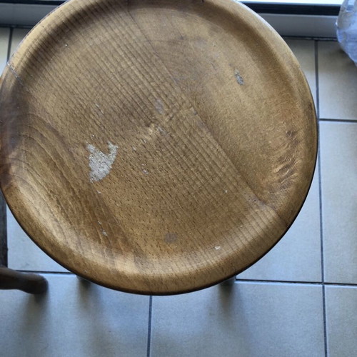 Wooden stools used, set of 2, low with wear