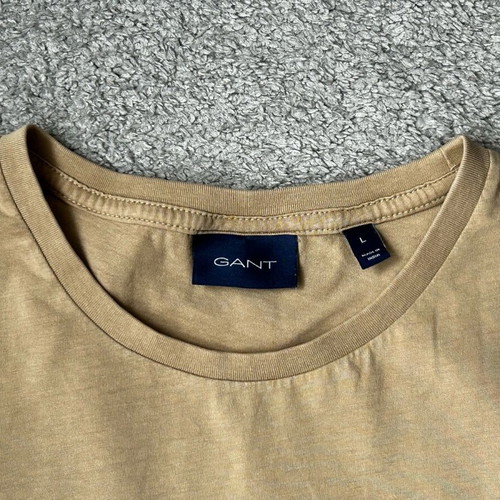 Gant t-shirt with original logo used, beige, size L