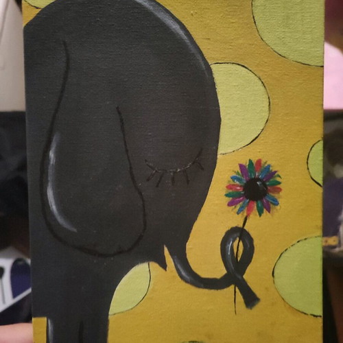 Canvas painted with acrylics 18cm x 22.5cm made to order