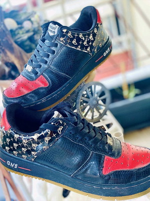 Famous Stars and Straps x Greedy Genius Primo sneakers used, size 44