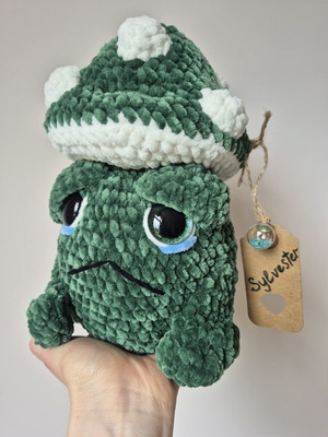 Silvester the Mushroom Monster Handmade Crochet Plush Toy new