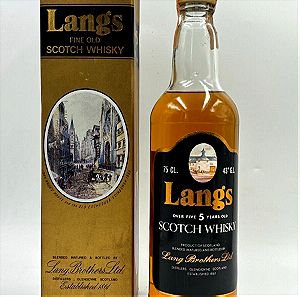 Langs Scotch Whisky over 5 years old Lang Brothers LTD. Συλλεκτικό vintage