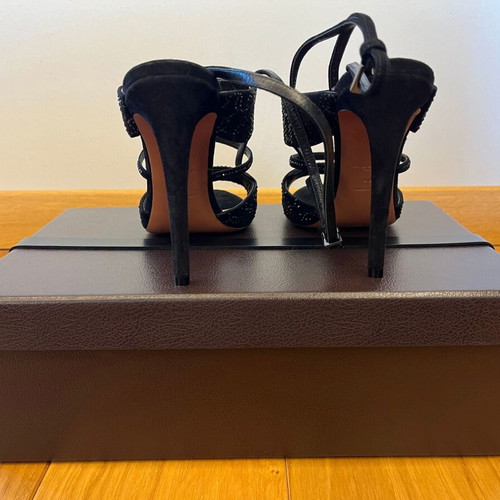 Alaïa high heel shoes new, size 40, black leather sandals