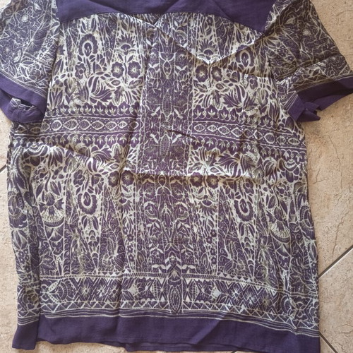 Women's summer semi-transparent multicolor blouse, size S