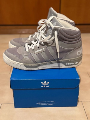Adidas Irvington Mid Aluminum gray white athletic shoes like new 43.5