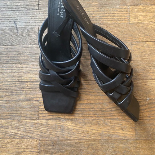 Leger leather women's mules like new, size 42, black