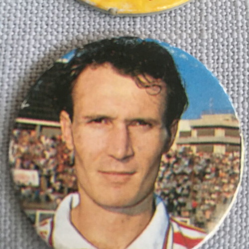 Old school football star taps pack of 4 used, AEK/Olympiacos